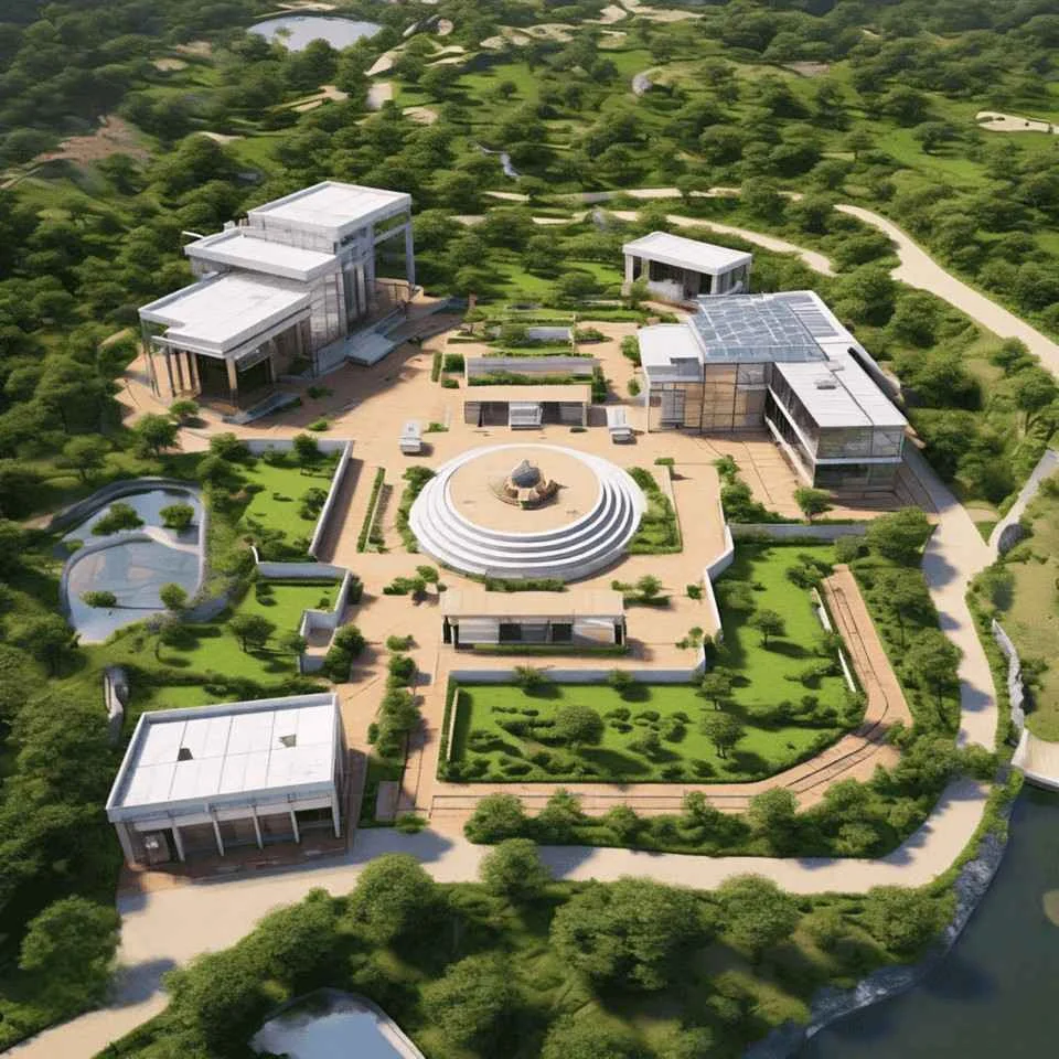 ashram complex architecture