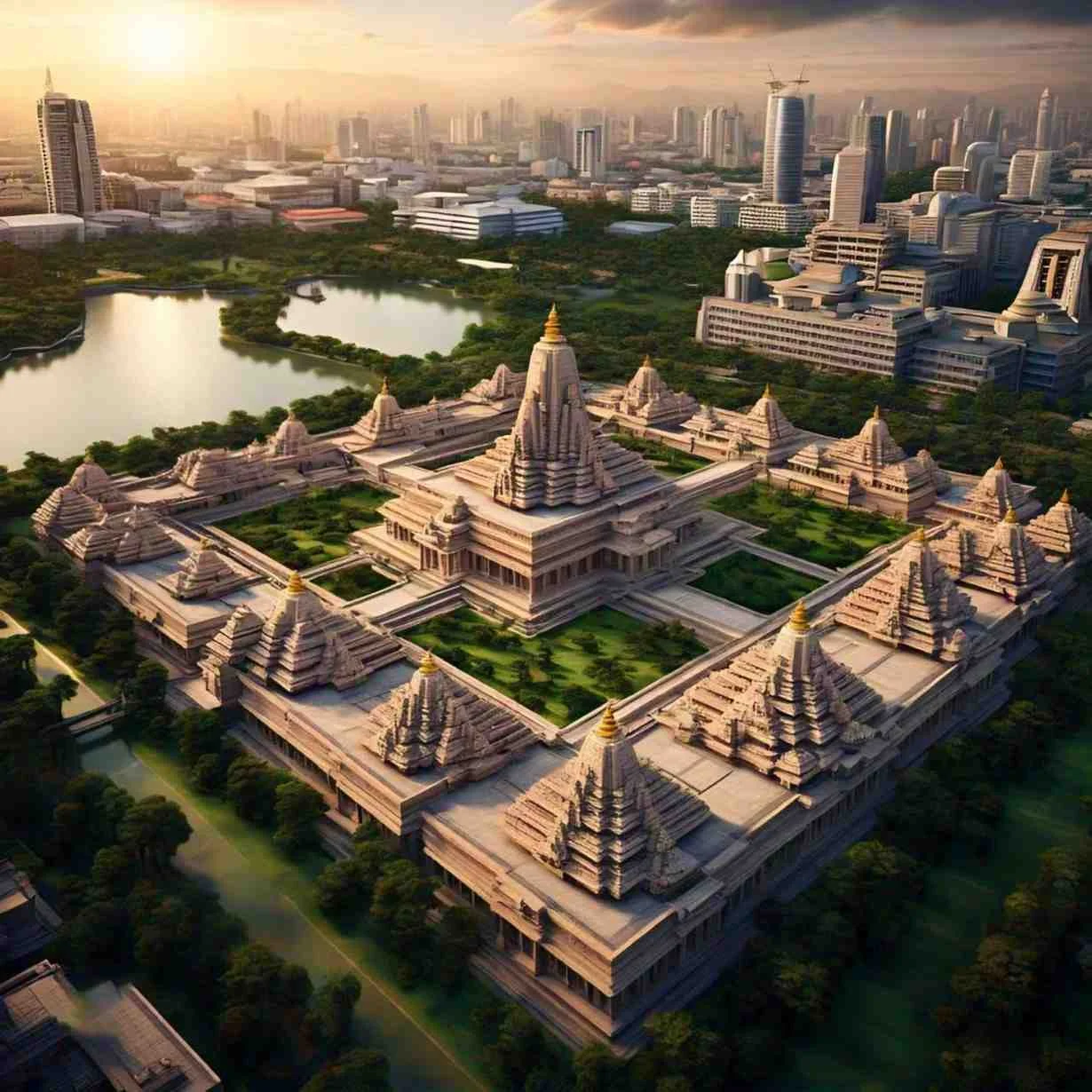 Temple complex architecture